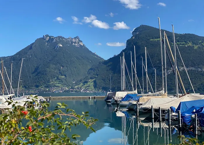 Herrlicher Blick Auf Berge Und See